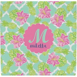 Preppy Hibiscus Ceramic Tile Hot Pad (Personalized)