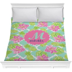 Preppy Hibiscus Comforter - Full / Queen (Personalized)