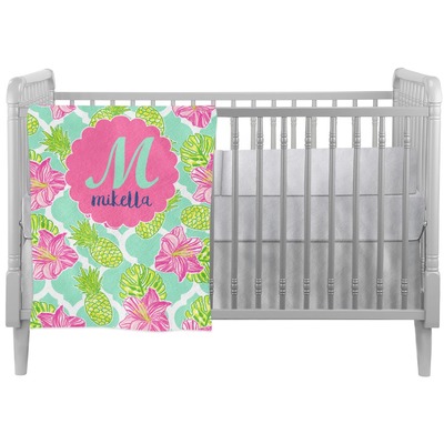 Preppy Hibiscus Crib Profile Comforter_400x400