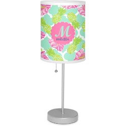 Preppy Hibiscus 7" Drum Lamp with Shade Polyester (Personalized)