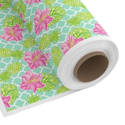 Preppy Hibiscus Fabric by the Yard - Cotton Twill