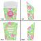 Preppy Hibiscus French Fry Favor Box - Front & Back View