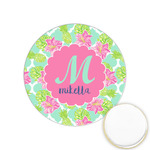 Preppy Hibiscus Printed Cookie Topper - 1.25" (Personalized)