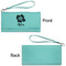 Preppy Hibiscus Ladies Wallets - Faux Leather - Teal - Front & Back View