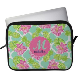 Preppy Hibiscus Laptop Sleeve / Case - 13" (Personalized)