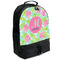 Preppy Hibiscus Large Backpack - Black - Angled View