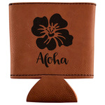 Preppy Hibiscus Leatherette Can Sleeve (Personalized)