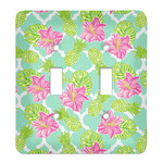 Preppy Hibiscus Light Switch Cover (2 Toggle Plate)