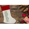 Preppy Hibiscus Linen Stocking w/Red Cuff - Flat Lay (LIFESTYLE)