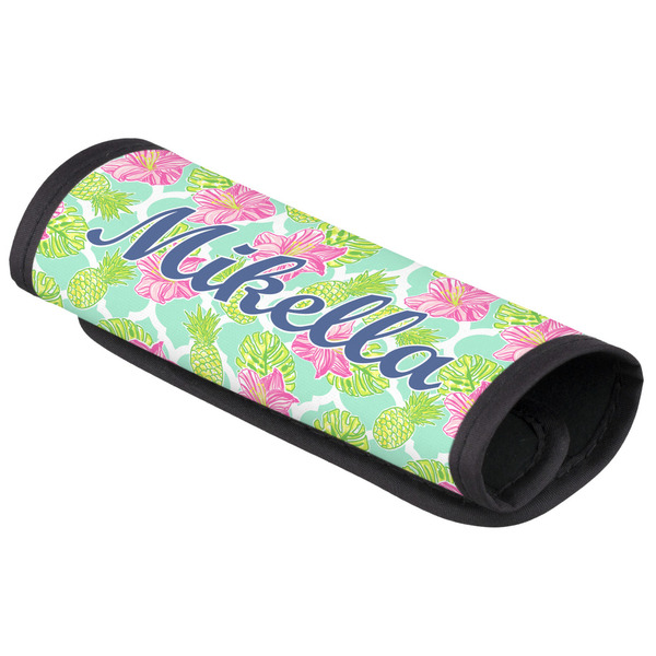 Custom Preppy Hibiscus Luggage Handle Cover (Personalized)