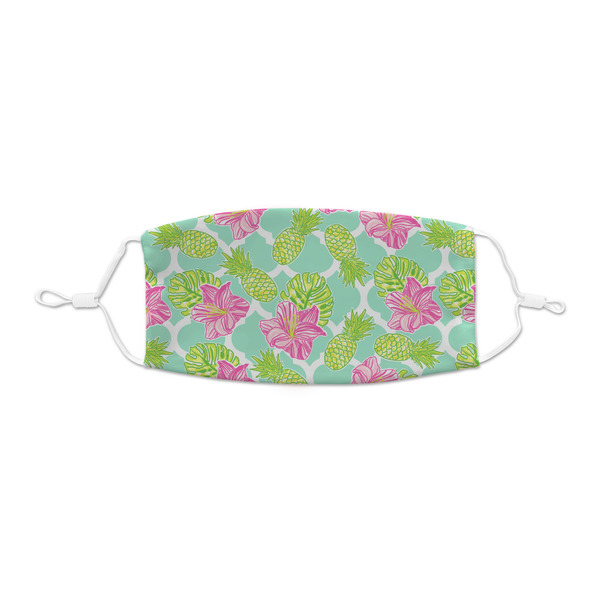 Custom Preppy Hibiscus Kid's Cloth Face Mask - XSmall