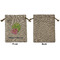 Preppy Hibiscus Medium Burlap Gift Bag - Front Approval