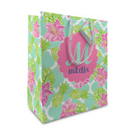 Preppy Hibiscus Medium Gift Bag (Personalized)