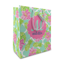 Preppy Hibiscus Medium Gift Bag (Personalized)