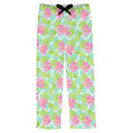 Preppy Hibiscus Mens Pajama Pants - XS