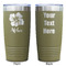 Preppy Hibiscus Olive Polar Camel Tumbler - 20oz - Double Sided - Approval