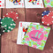 Preppy Hibiscus On Table with Poker Chips