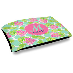 Preppy Hibiscus Outdoor Dog Bed - Large (Personalized)