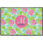 Preppy Hibiscus Door Mat - 36"x24" (Personalized)