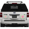 Preppy Hibiscus Personalized Square Car Magnets on Ford Explorer