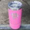 Preppy Hibiscus Pink Polar Camel Tumbler - 20oz - Angled