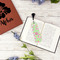 Preppy Hibiscus Plastic Bookmarks - In Context