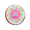 Preppy Hibiscus Printed Icing Circle - XSmall - On Cookie