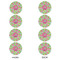 Preppy Hibiscus Round Linen Placemats - APPROVAL Set of 4 (double sided)