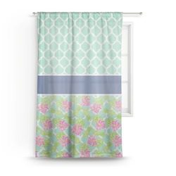 Preppy Hibiscus Sheer Curtain - 50"x84"