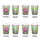 Preppy Hibiscus Shot Glass - White - Set of 4 - APPROVAL