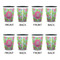 Preppy Hibiscus Shot Glassess - Two Tone - Set of 4 - APPROVAL