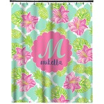 Preppy Hibiscus Extra Long Shower Curtain - 70"x84" (Personalized)