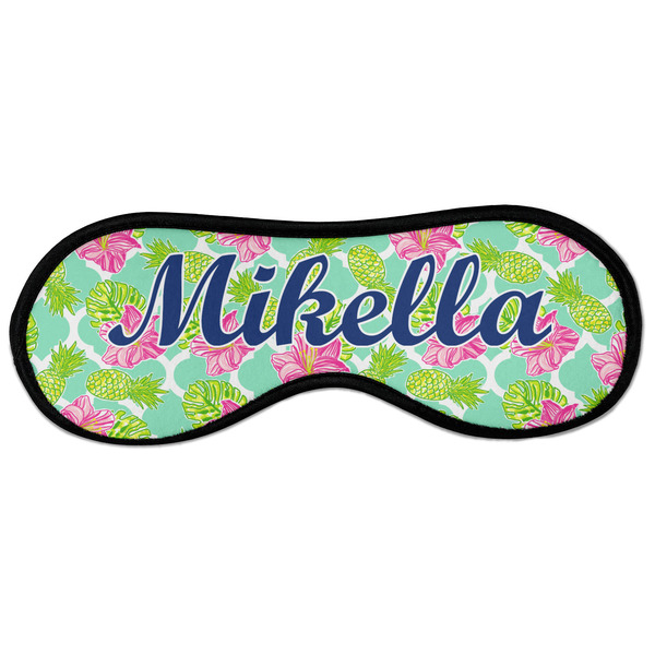 Custom Preppy Hibiscus Sleeping Eye Masks - Large (Personalized)