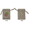 Preppy Hibiscus Small Burlap Gift Bag - Front Approval