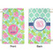 Preppy Hibiscus Small Laundry Bag - Front & Back View