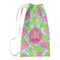 Preppy Hibiscus Small Laundry Bag - Front View