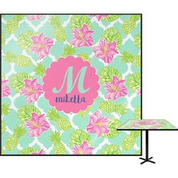 Preppy Hibiscus Square Table Top (Personalized)