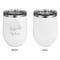 Preppy Hibiscus Stainless Wine Tumblers - White - Single Sided - Approval