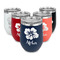 Preppy Hibiscus Steel Wine Tumblers Multiple Colors