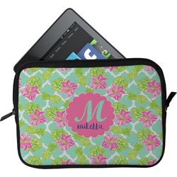 Preppy Hibiscus Tablet Case / Sleeve - Small (Personalized)