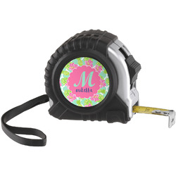 Preppy Hibiscus Tape Measure (25 ft) (Personalized)