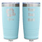 Preppy Hibiscus Teal Polar Camel Tumbler - 20oz -Double Sided - Approval