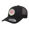 Preppy Hibiscus Trucker Hat - Black (Personalized)