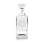 Preppy Hibiscus Whiskey Decanter - 30 oz Square (Personalized)