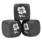 Preppy Hibiscus Whiskey Stone Set - Set of 3 (Personalized)