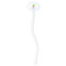 Preppy Hibiscus White Plastic 7" Stir Stick - Oval - Single Stick