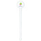 Preppy Hibiscus White Plastic 7" Stir Stick - Round - Single Stick