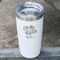 Preppy Hibiscus White Polar Camel Tumbler - 20oz - Angled