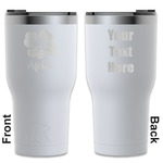 Preppy Hibiscus RTIC Tumbler - White - Engraved Front & Back (Personalized)