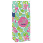 Preppy Hibiscus Wine Gift Bags - Matte (Personalized)